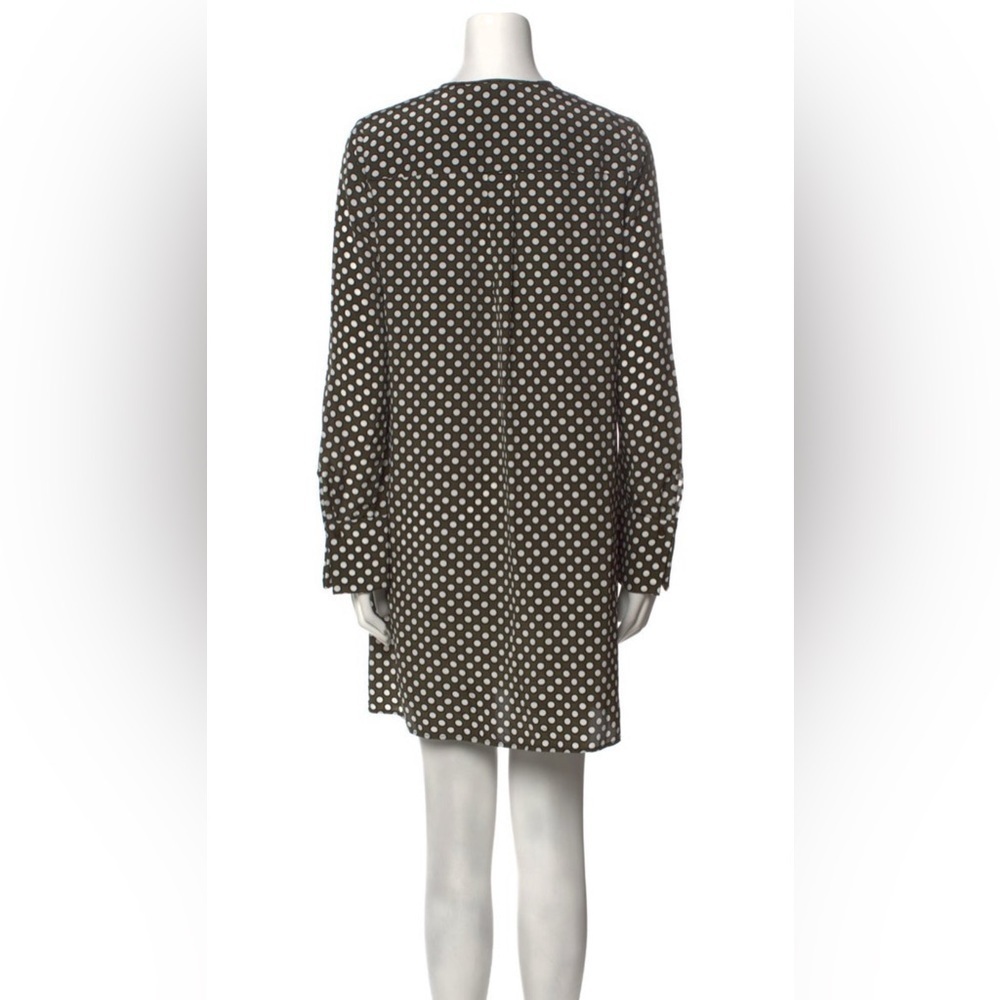 DIANE VON FURSTENBERG Silk Polka Dotted Shift Dress with Keyhole Detail Size 2